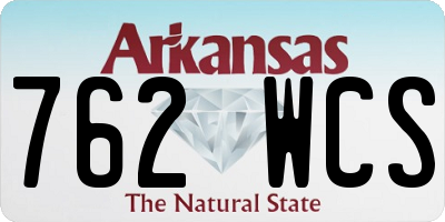AR license plate 762WCS