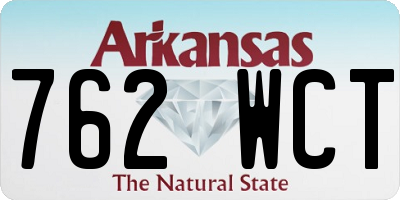 AR license plate 762WCT
