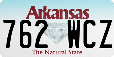 AR license plate 762WCZ