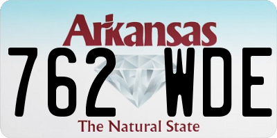 AR license plate 762WDE