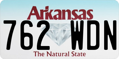 AR license plate 762WDN