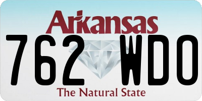 AR license plate 762WDO