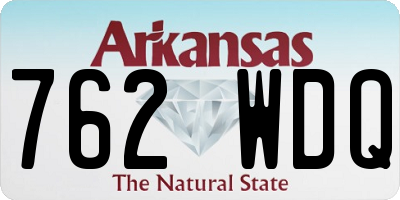 AR license plate 762WDQ