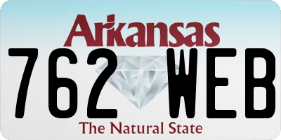AR license plate 762WEB