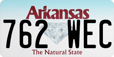 AR license plate 762WEC
