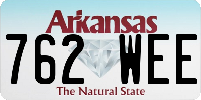AR license plate 762WEE