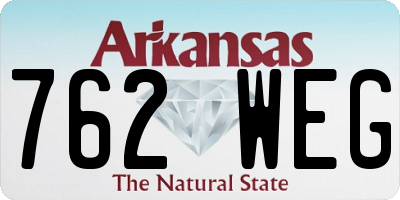 AR license plate 762WEG