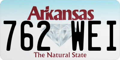 AR license plate 762WEI