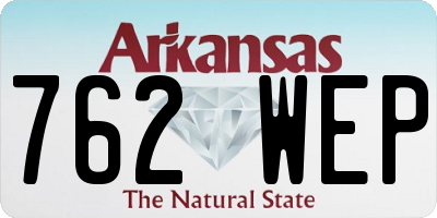 AR license plate 762WEP