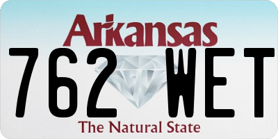 AR license plate 762WET