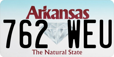 AR license plate 762WEU