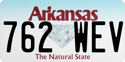 AR license plate 762WEV