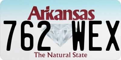 AR license plate 762WEX