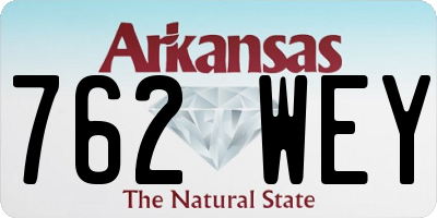 AR license plate 762WEY