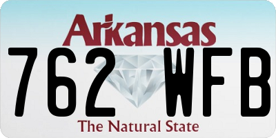 AR license plate 762WFB