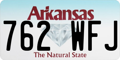 AR license plate 762WFJ