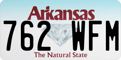 AR license plate 762WFM