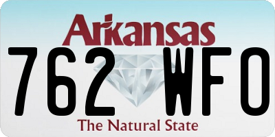 AR license plate 762WFO
