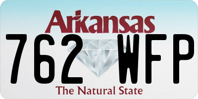 AR license plate 762WFP