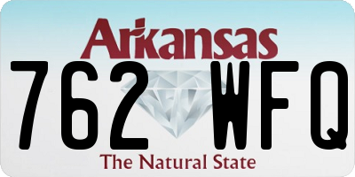 AR license plate 762WFQ