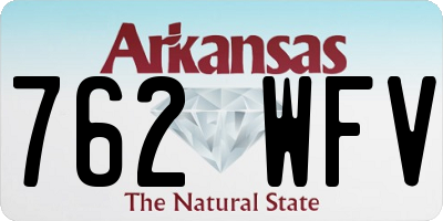 AR license plate 762WFV