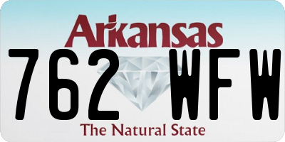 AR license plate 762WFW