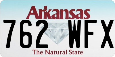 AR license plate 762WFX