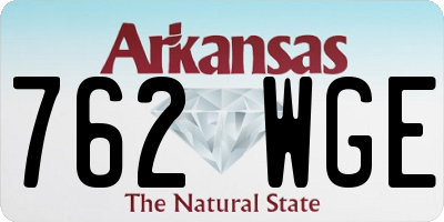 AR license plate 762WGE