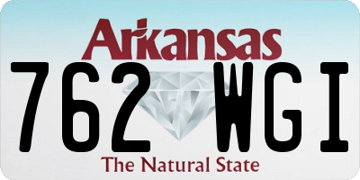 AR license plate 762WGI