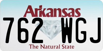 AR license plate 762WGJ