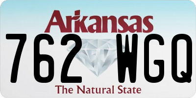 AR license plate 762WGQ