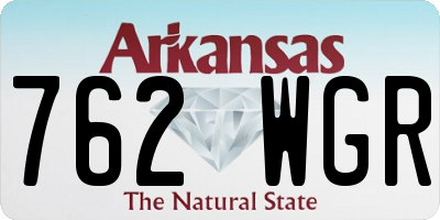 AR license plate 762WGR