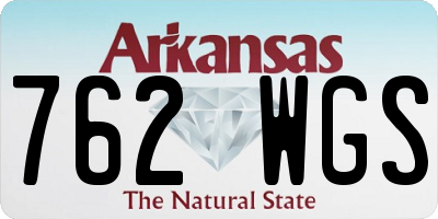 AR license plate 762WGS