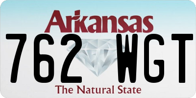 AR license plate 762WGT
