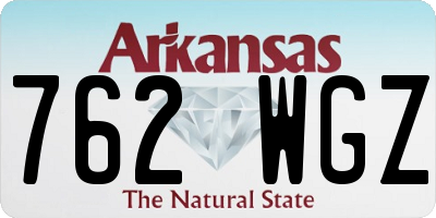 AR license plate 762WGZ