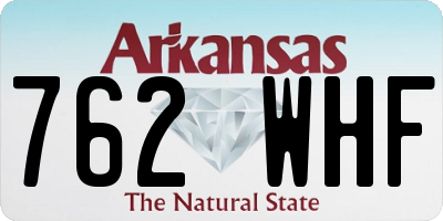 AR license plate 762WHF