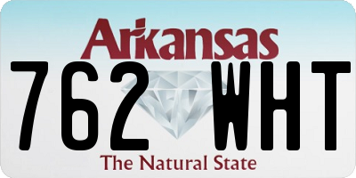 AR license plate 762WHT