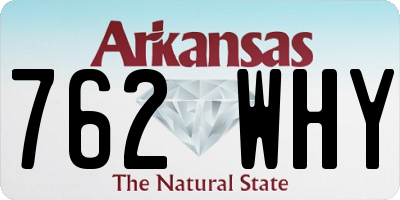 AR license plate 762WHY