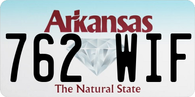 AR license plate 762WIF