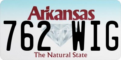 AR license plate 762WIG