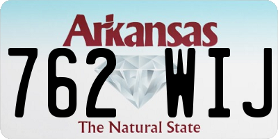 AR license plate 762WIJ