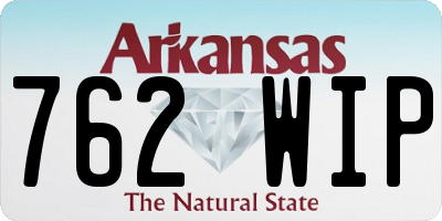 AR license plate 762WIP