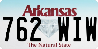 AR license plate 762WIW