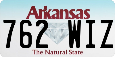 AR license plate 762WIZ