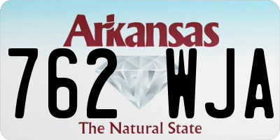 AR license plate 762WJA