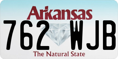 AR license plate 762WJB