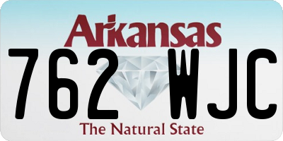 AR license plate 762WJC