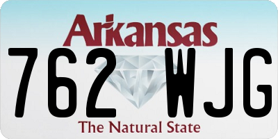 AR license plate 762WJG