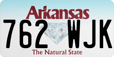 AR license plate 762WJK