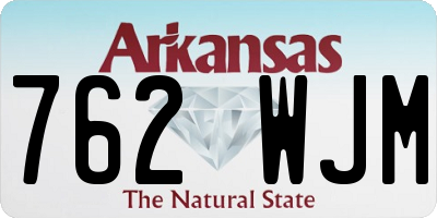 AR license plate 762WJM